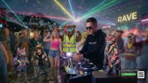 Рейв в деревне 24/7. Звёзды над головой, бас в груди. Кошачий продюсер и команда "рвут танцпол"