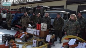 Смотр сил и средств, участвующих в зоне чрезвычайных ситуаций