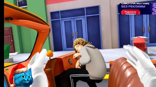 Котенок лайк 67, бомжик, дед мороз, офицер