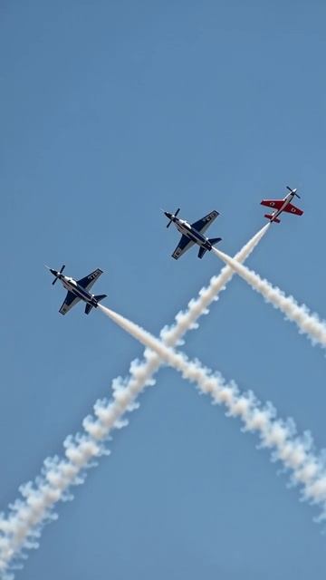 Завораживающие акробатические маневры самолетов #авиация #акробатика #самолеты