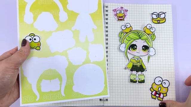 🌸Paper DIY🌸 SANRIO Baby Gacha Sticker Book｜ ASMR #Kuromi #Melody #Cinnamoroll  #종이놀이