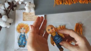 МК ,, Домовёнок из ваты,, ( часть 3) Смешанная техника. Волосы из ниток. #diy #ватныеигрушки