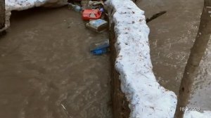 2026/3/18: Начало весеннего половодья в низовьях Профилакторского ручья в Заречном (вечерняя съёмка)