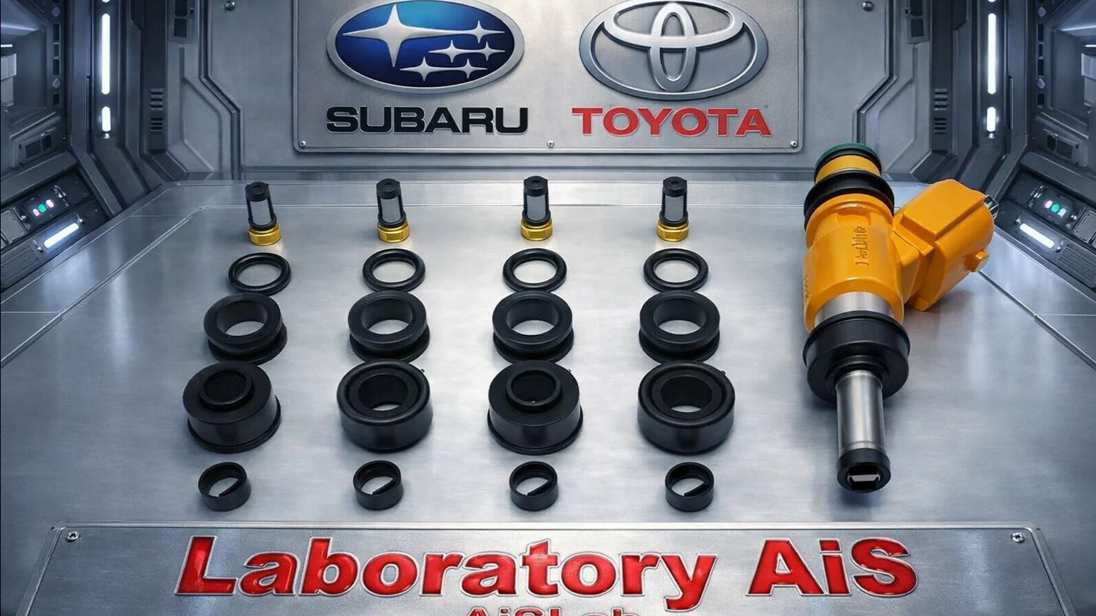 Ремкомплект на 4 инжектора F-016, Subaru, Toyota FA24, FA20, FA20D, ,.mp4