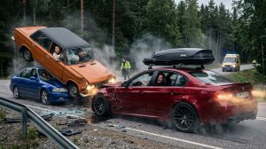 BeamNG Drive - Аварии с высокоскоростным движением автомобилей