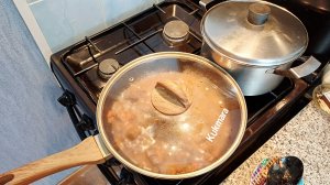 Нежное вкусное мясо с овощами на обед/Дома ждал сюрприз