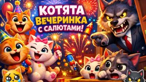 Кошки устраивают Секретную вечеринку с фейерверком, прогуливая работу и уворачиваясь от Босса!😿🎇🐺