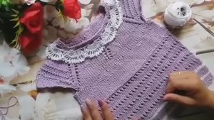 МК Ажурный воротник крючком