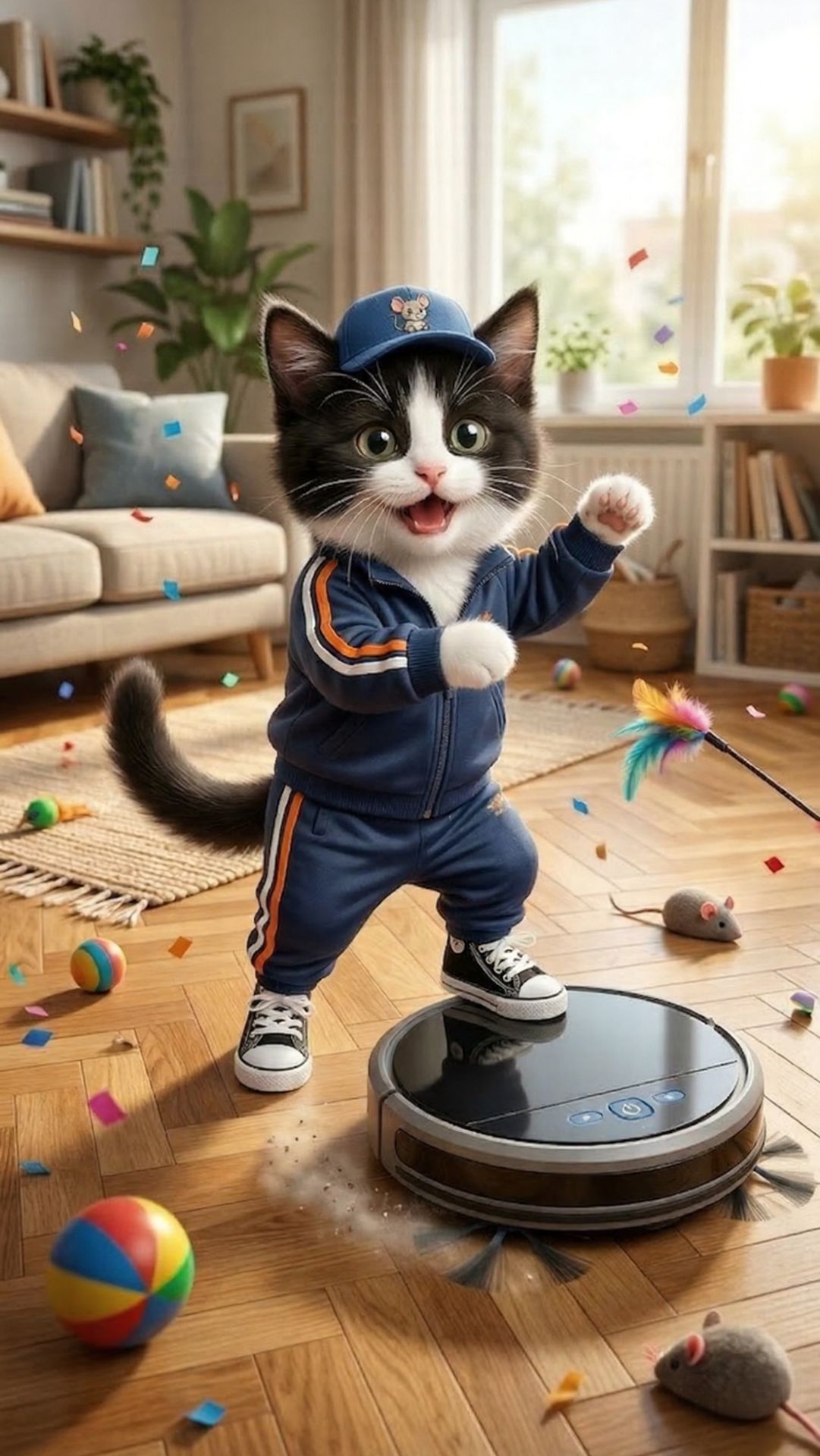 Кот-уборщик наоборот