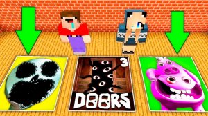 НУБ И ДЕВУШКА ПРО ПРОТИВ СТРАШНЫЕ ЯМЫ МОНСТРОВ В МАЙНКРАФТ! Doors 3 и Шеф Пигстер