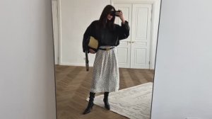 Юбка из шелка & Олимпийка из эко-кожи