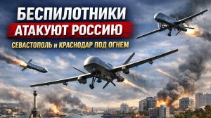 Беспилотники атакуют Россию. Севастополь и Краснодар под огнем. Срочные новости сегодня