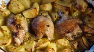 Бёдрышки с картошкой в духовке.Рецепт проще простого!