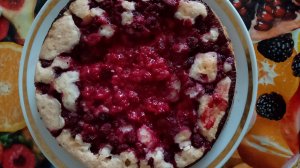 Пирог с малиной.