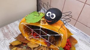 Разрезала ТЫКВУ и сделала ШИКАРНУЮ поделку на осень