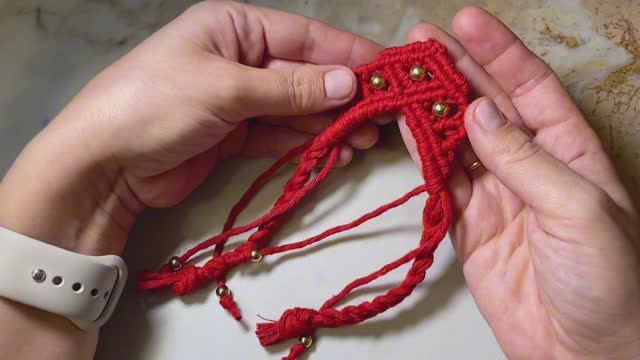 Брошь - кокошник макраме мастер-класс