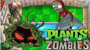 Растения топят Зомби в бассейне.