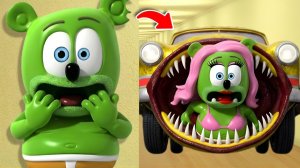 Пожиратель автомобилей охотится за семейством мармеладных мишек… (Gmod) 😱😜