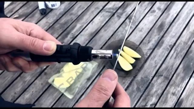 Горелка-паяльник-фен газовая мини TurboJet TJ100-B Запайка полиэтиленового пакета