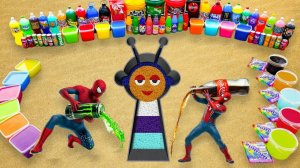 Мультики для детей и малышей. Копаем спрунки на песке и заливаем газировками. Мультики залипалки