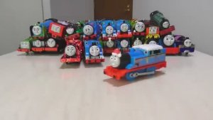 Паровозик Томас, играем с коллекцией паровозиков
