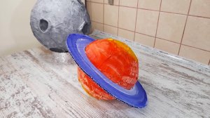 ПОДЕЛКА на тему космос в школу ПОШАГОВО! САТУРН своими руками!