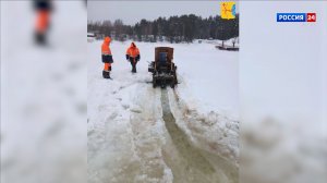 В Кировской области готовят понтонные мосты через реки Луза и Вятка к ледоходу
