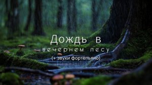 ✧ Вечерний лесной дождь и звуки фортепиано на закате — 3 часа релаксации