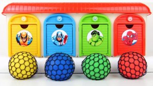 Мультики для детей. Играем и мнем Мягкие антистрессики у яркого гаража. Мультики залипалки малышам