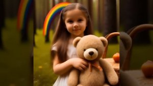 девочка и медвежонок