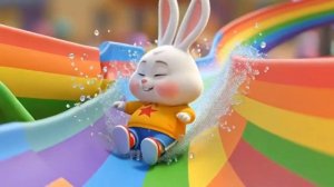 Милый Кролик  в Волшебном Аквапарке: Водные Горки и Веселые Приключения! 🌊