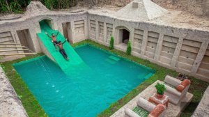 Невероятный парк водных горок, построенный своими руками примитивными методами.