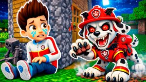 Райдер Боится Маршала Щенячий Патруль Вампиры в Майнкрафт Мультик