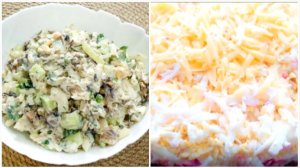 Вкусные САЛАТЫ (два рецепта)! Пошаговые рецепты!