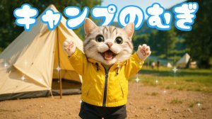 【Офисный котик Муги】Репортаж из жизни Муги в его первом кемпинге 🐱🏕️