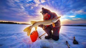 ВСЁ ВО ЛЬДУ! -16 мороза, приехал в 6 утра проверить жерлицы.