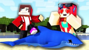 ДЖЕЙ ДЖЕЙ ПОЙМАЛ АКУЛУ - МАЙНКРАФТ МУЛЬТИКИ