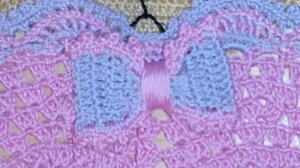 Бантик для салфетки "Собака с сердцем" (крючком) / Crochet bow for doily tutorial. Dog and Heart