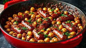 Вкуснее Бургеров! Готовим купаты с нутом. Ужин за полчаса на всю семью. Очень Вкусно!