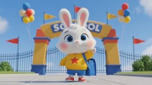 Кролик ДжоДжо идет в школу: Веселое приключение и первые уроки! 🐰🎒