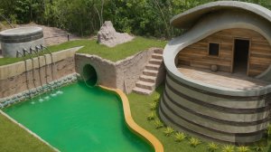 101 день строительства, роскошного дома с бассейном, примитивными методами.