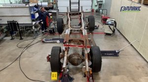 Правка кручения рам грузовиков, прицепов и полуприцепов