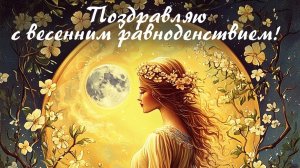 С днём весеннего равноденствия. Красивая музыкальная открытка.