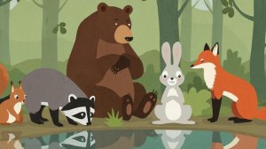 Енот Малыш и его отражение в озере. Сказка о том, как важно услышать себя