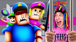 КИТАЙКА И ПОБЕГ ОТ СЕМЬИ ПОЛИЦЕЙСКИХ В ROBLOX!