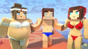 ДЕВУШКА ВАМПИР НА ПЛЯЖЕ - МАЙНКРАФТ МУЛЬТИКИ