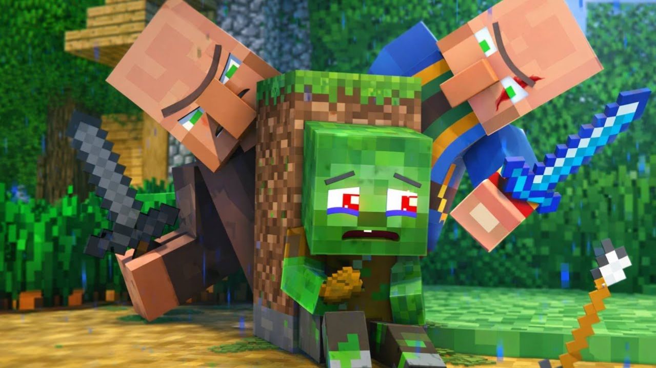 ЖИТЕЛИ НАПАЛИ НА СЕМЬЮ ЗОМБИ - МАЙНКРАФТ МУЛЬТИКИ