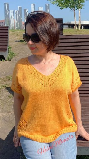 Футболка спицами Лето