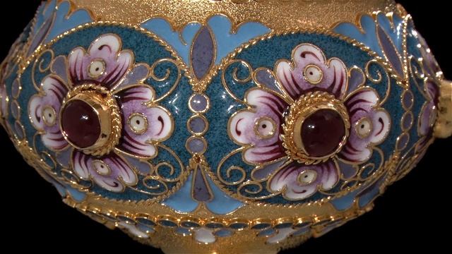 Лампада филигранная греческая с росписью, золочение арт.5550017