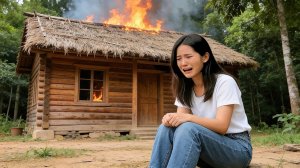 Молодая женщина превращает сгоревший дом в дом мечты. От начала до конца. Бушкрафт